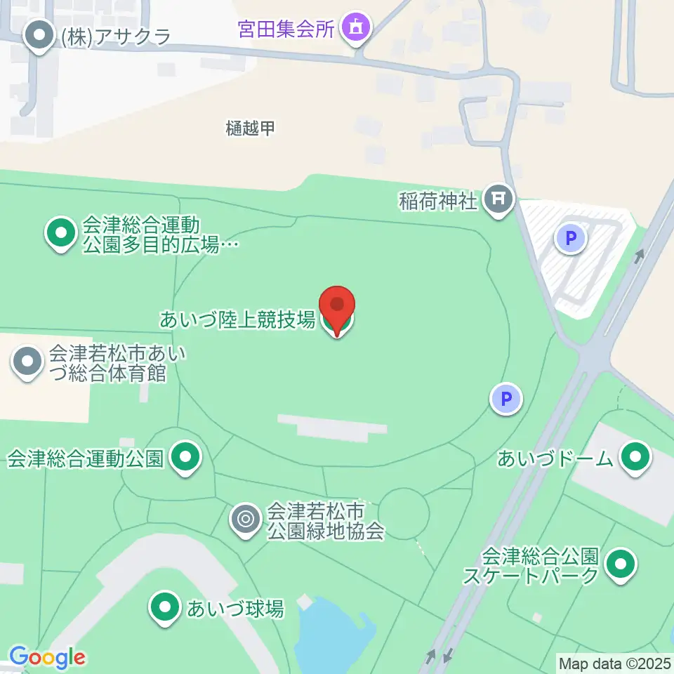 あいづ陸上競技場周辺のカフェ一覧地図