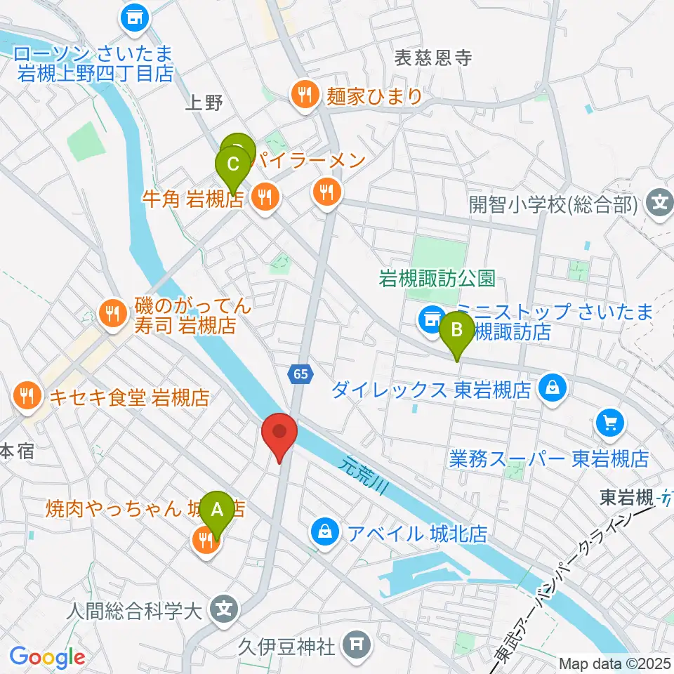 ミネラルウォーターサウンドスタジオ周辺のカフェ一覧地図