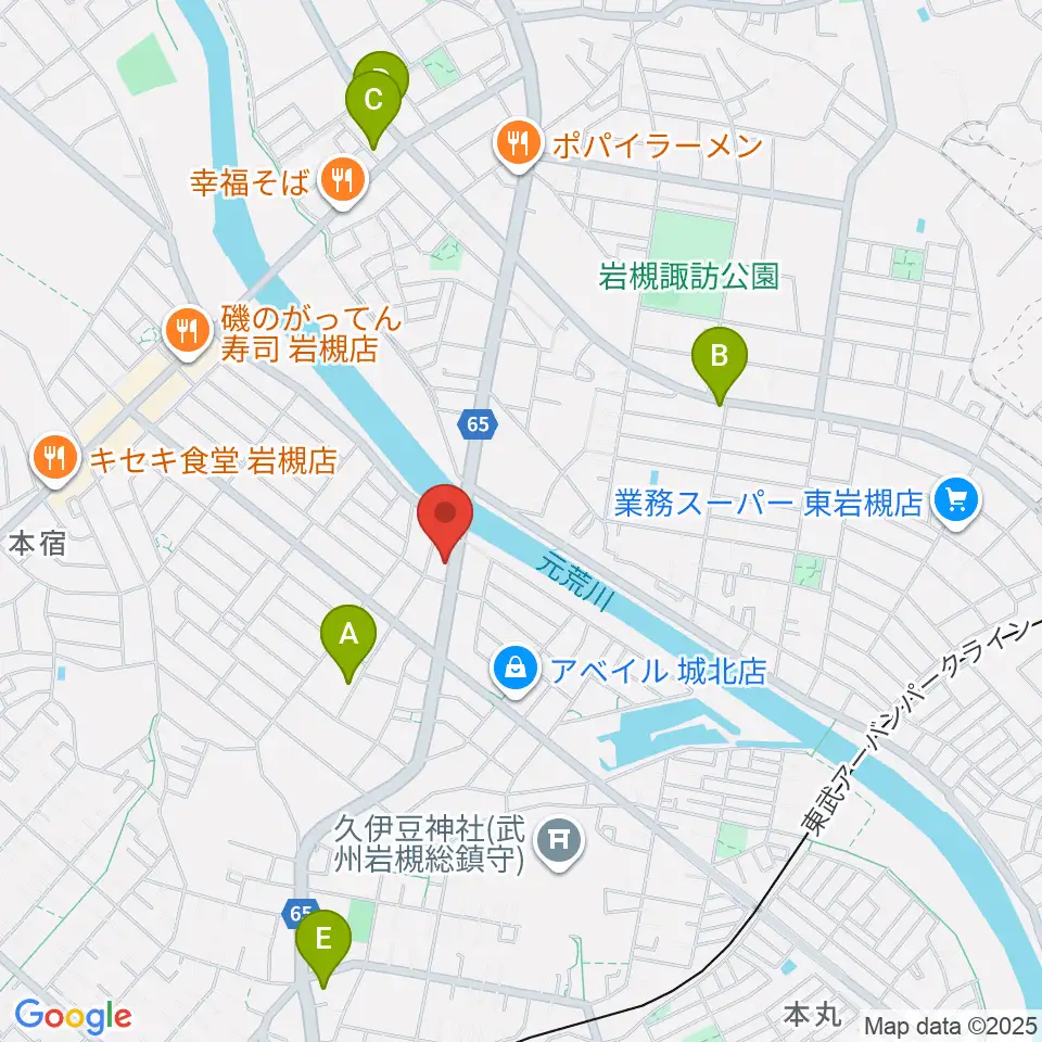 ミネラルウォーターサウンドスタジオ周辺のカフェ一覧地図