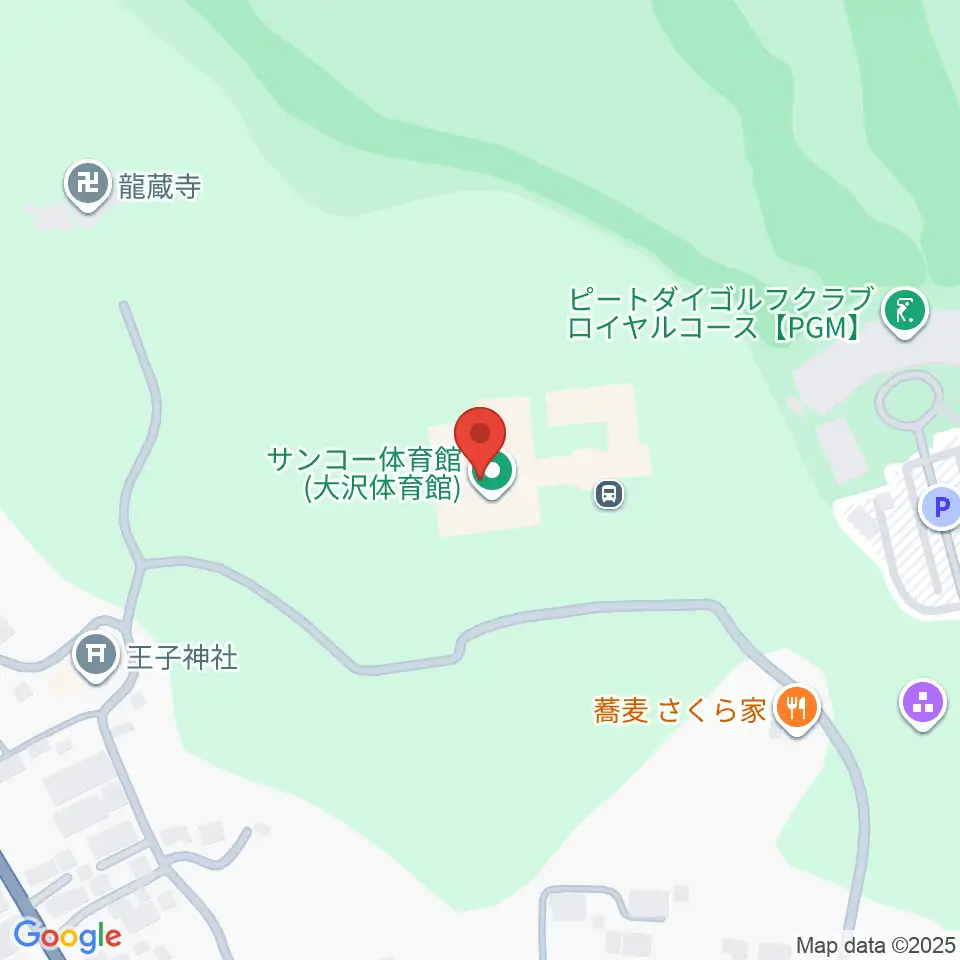 サンコー体育館周辺のカフェ一覧地図