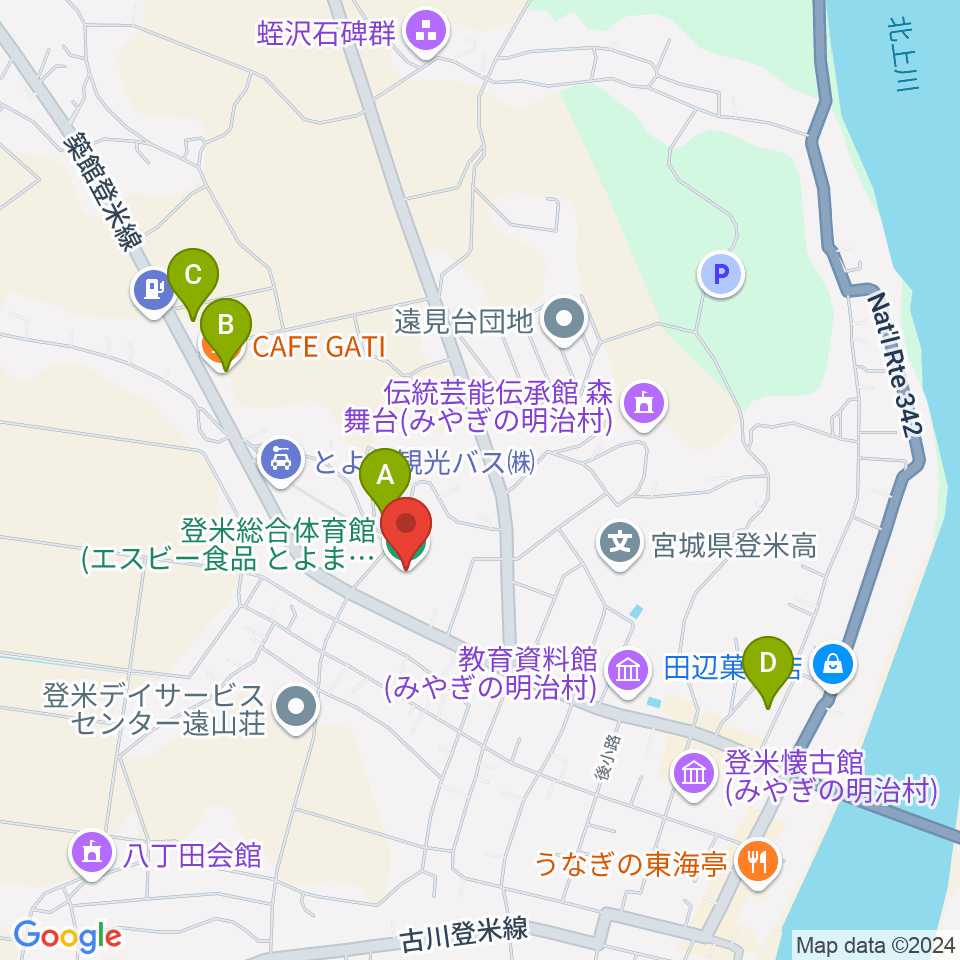 エスビー食品とよま蔵ジアム周辺のカフェ一覧地図