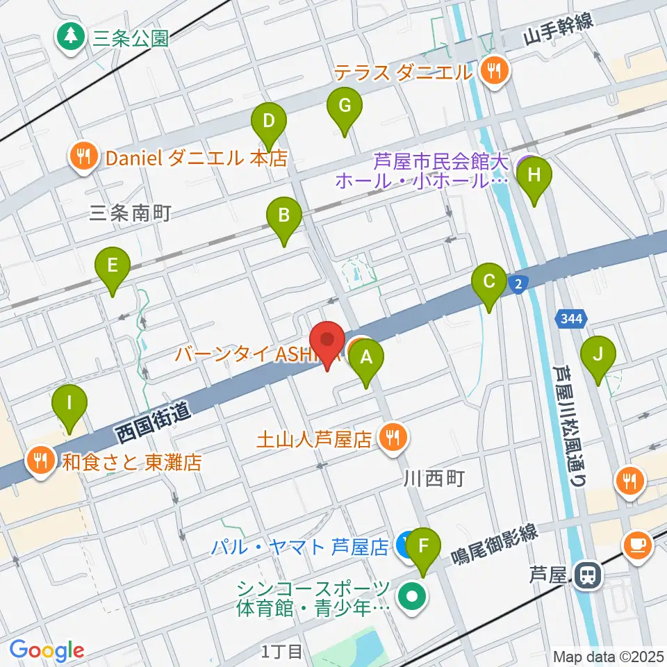ビートショップ周辺のカフェ一覧地図