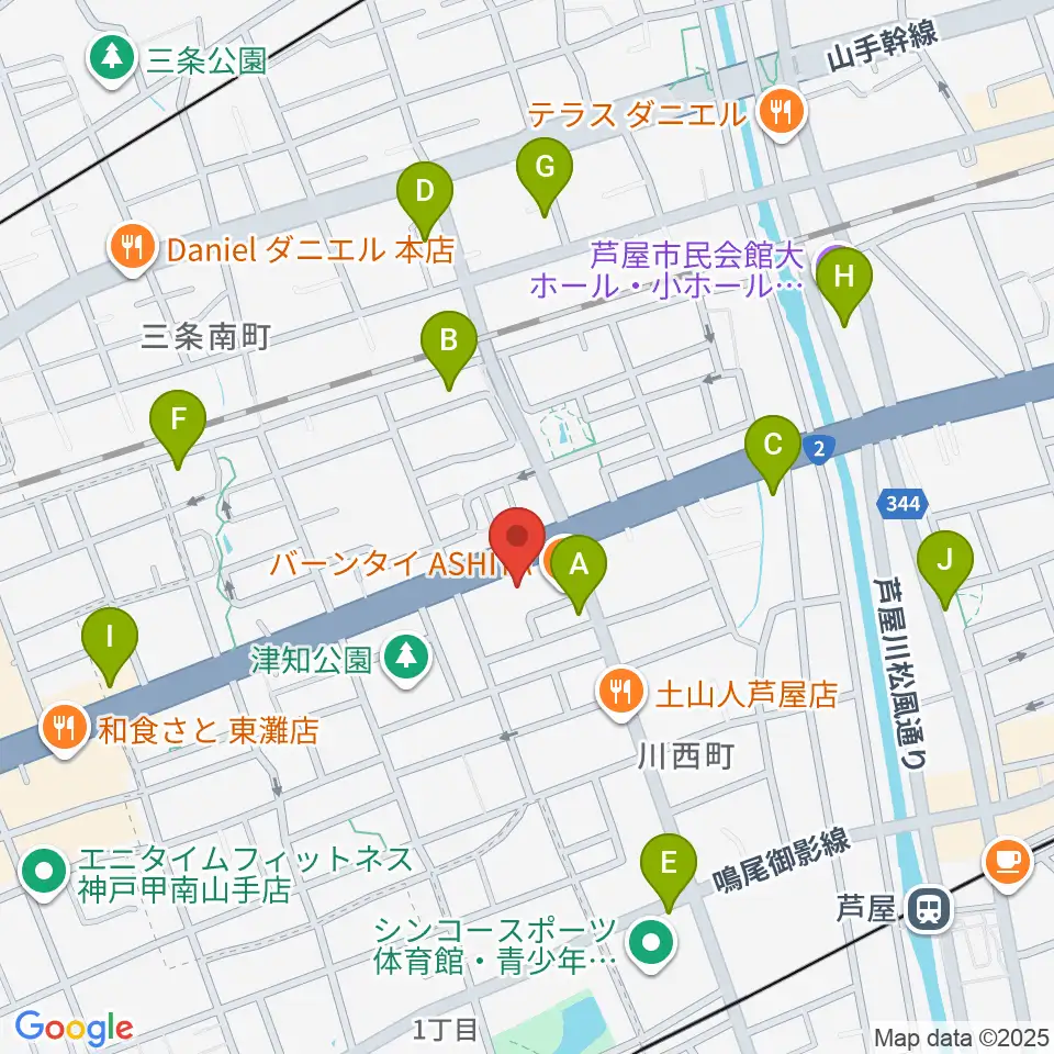 ビートショップ周辺のカフェ一覧地図