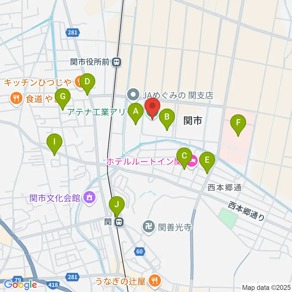 アテナ工業アリーナ周辺のカフェ一覧地図