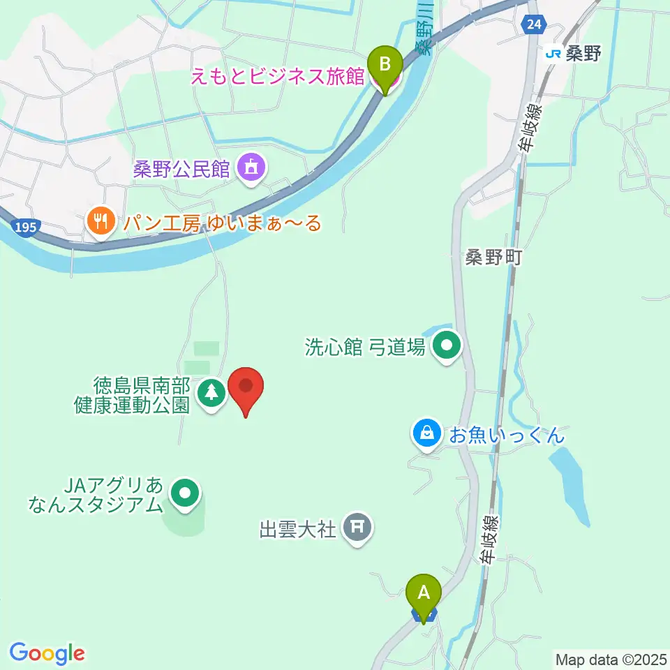 JAアグリあなん陸上競技場周辺のカフェ一覧地図