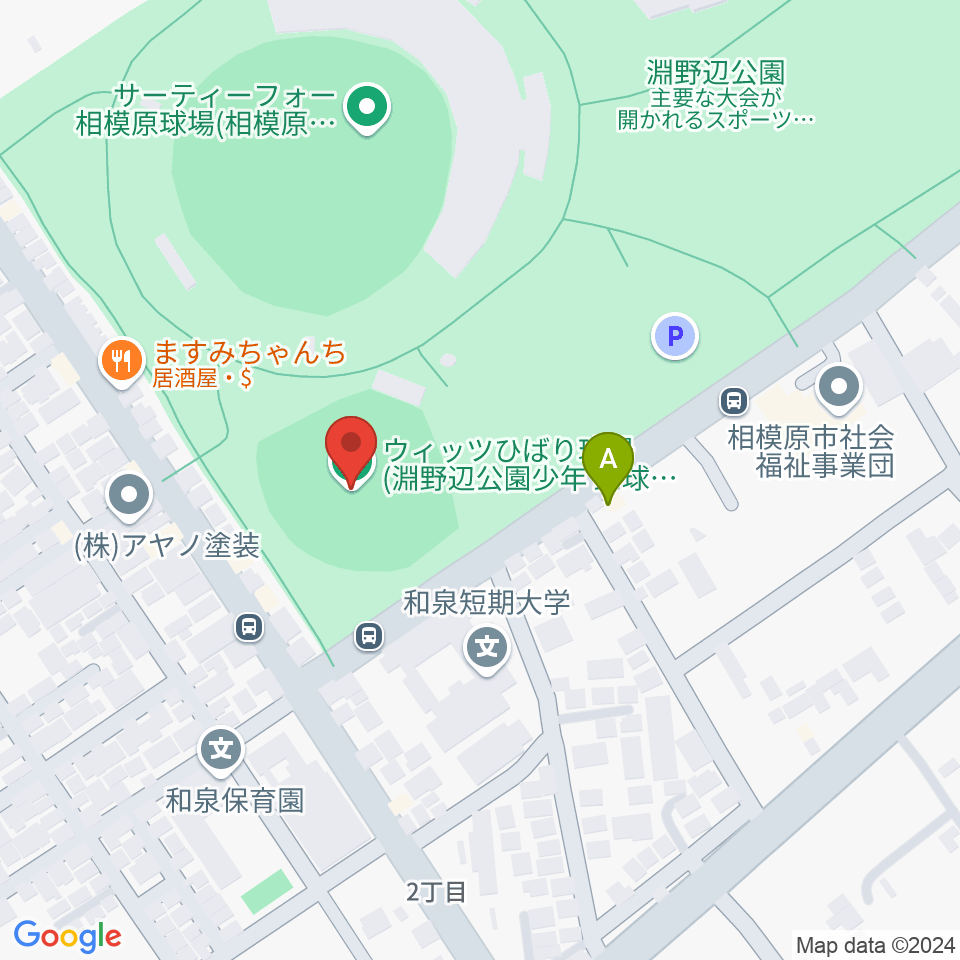 ウイッツひばり球場周辺のカフェ一覧地図