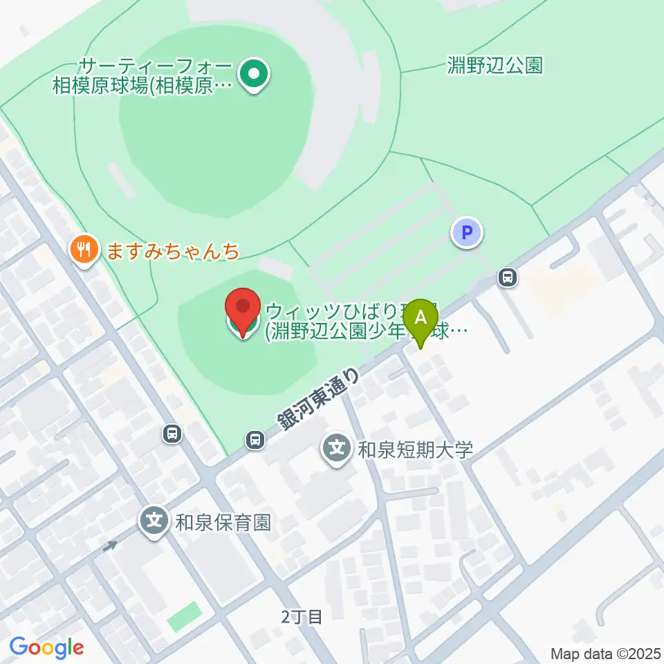 ウイッツひばり球場周辺のカフェ一覧地図