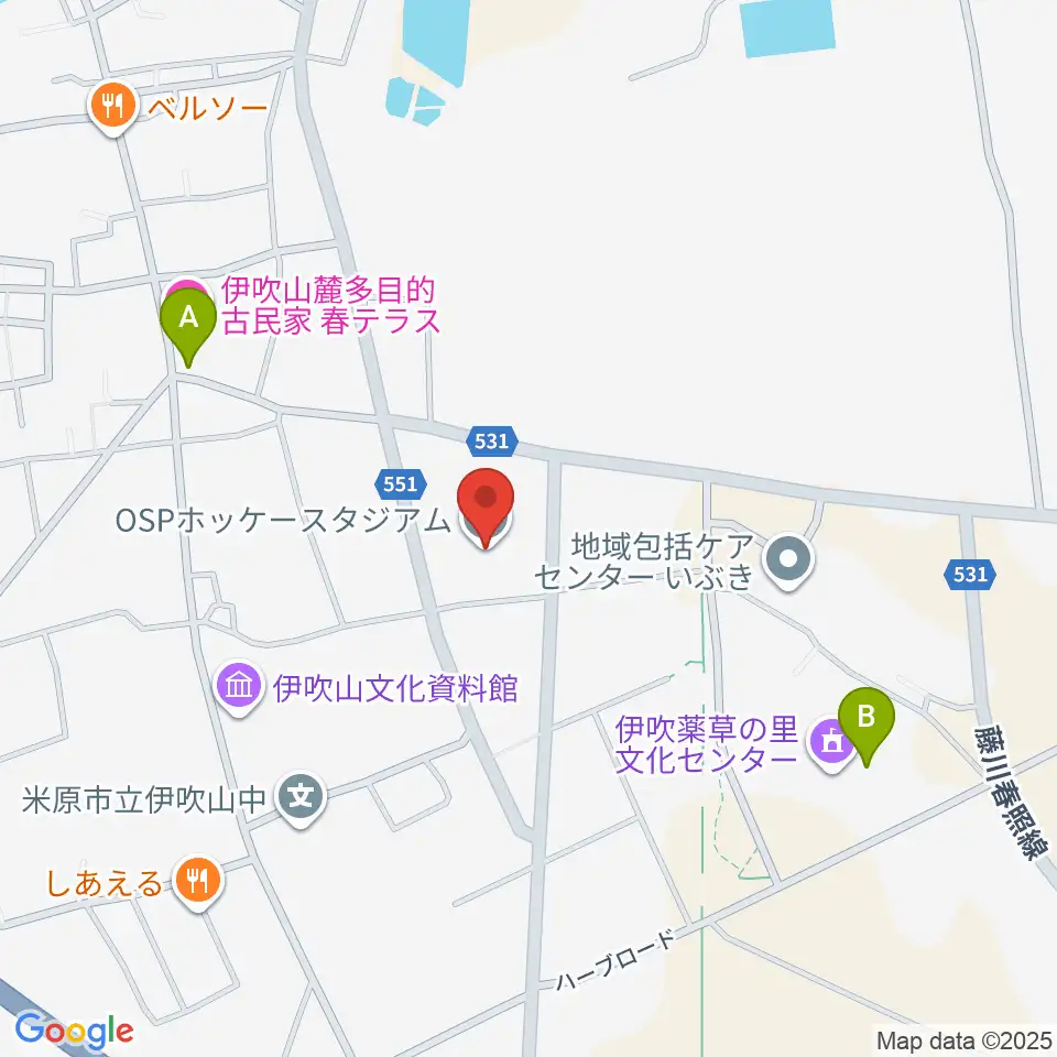 OSPホッケースタジアム周辺のカフェ一覧地図