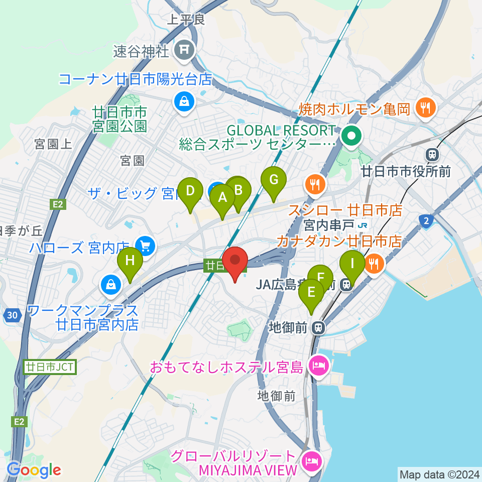 三共ディスプレイ グリーンフィールド周辺のカフェ一覧地図