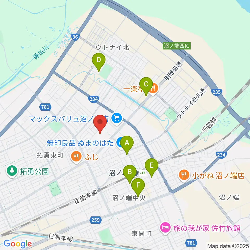 ダイナックス沼ノ端アイスアリーナ周辺のカフェ一覧地図