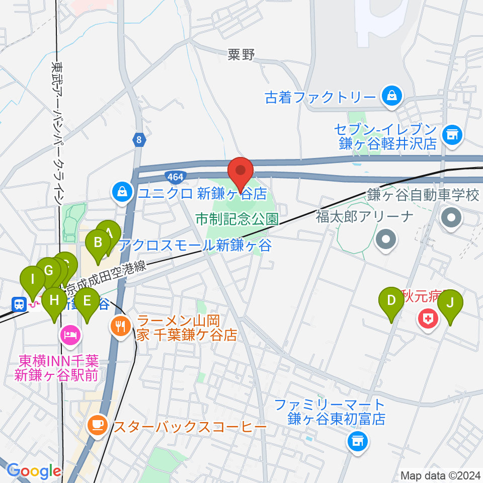 福太郎野球場周辺のカフェ一覧地図