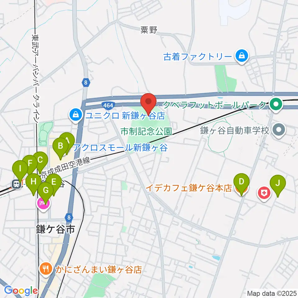 福太郎野球場周辺のカフェ一覧地図