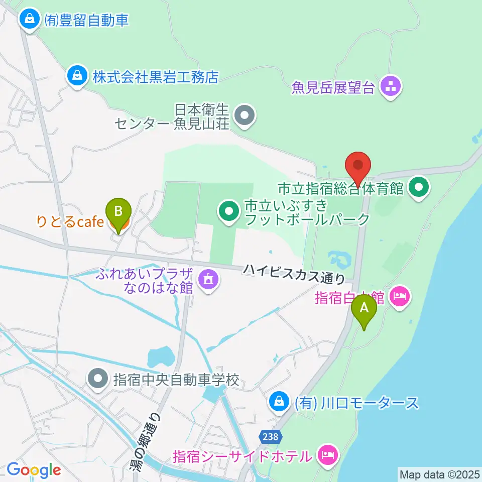 新川床マリン球場周辺のカフェ一覧地図