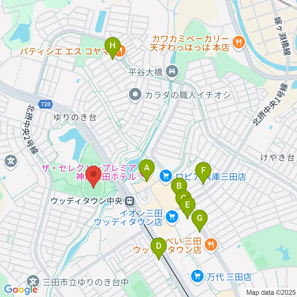 駒ケ谷運動公園野球場周辺のカフェ一覧地図