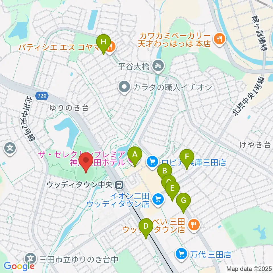 駒ケ谷運動公園野球場周辺のカフェ一覧地図