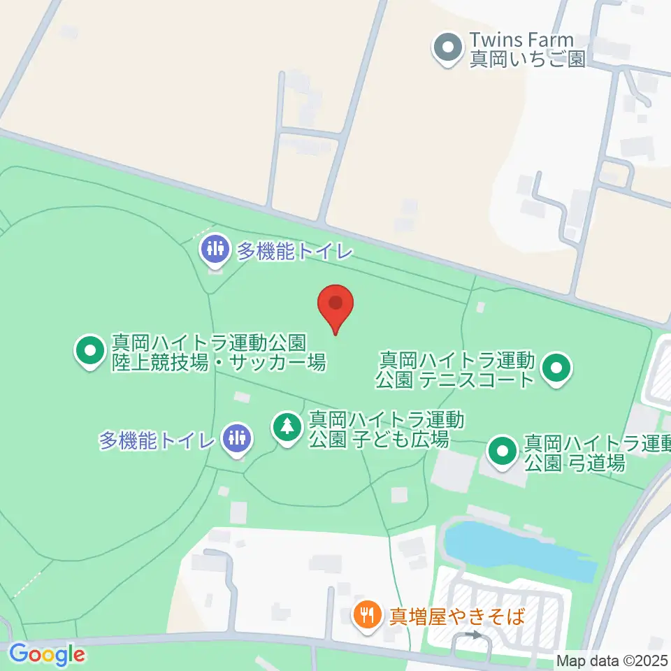 真岡ハイトラ運動公園多目的運動場周辺のカフェ一覧地図