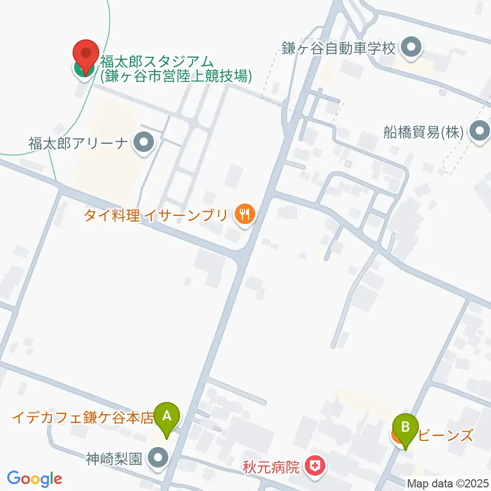 福太郎スタジアム周辺のカフェ一覧地図