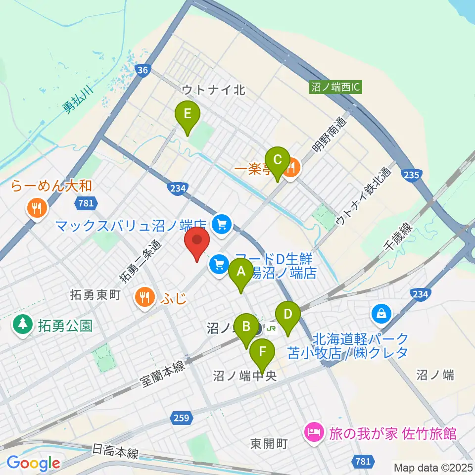 アブロス沼ノ端スポーツセンター周辺のカフェ一覧地図