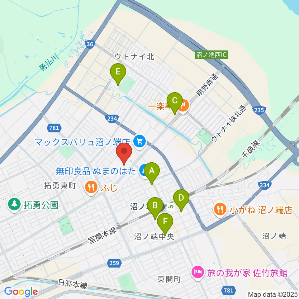 アブロス沼ノ端スポーツセンター周辺のカフェ一覧地図