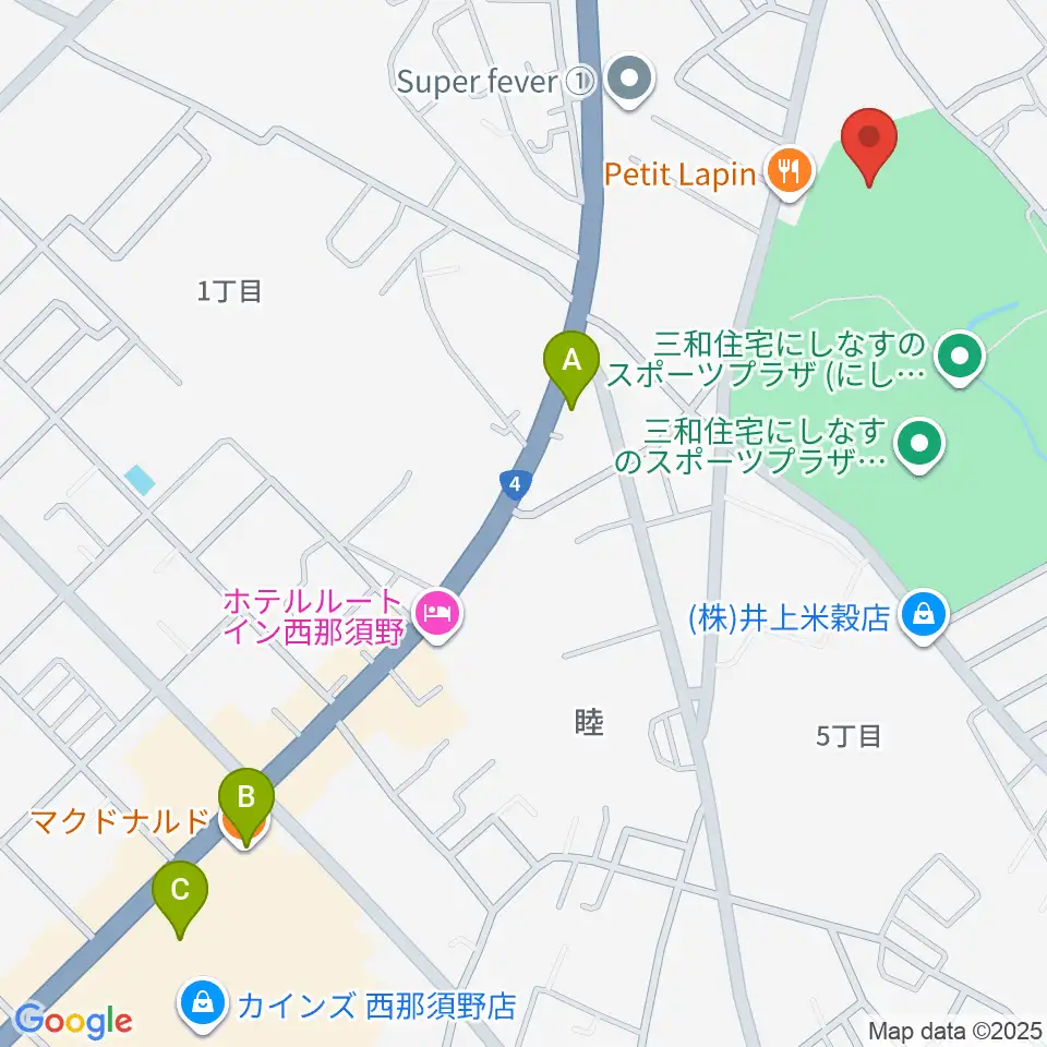 三和住宅にしなすのスポーツプラザ体育館周辺のカフェ一覧地図