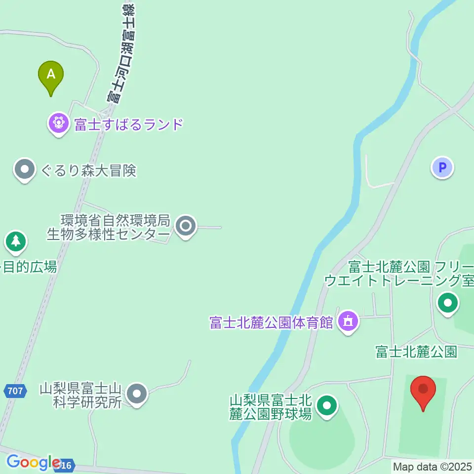 富士北麓公園球技場周辺のカフェ一覧地図