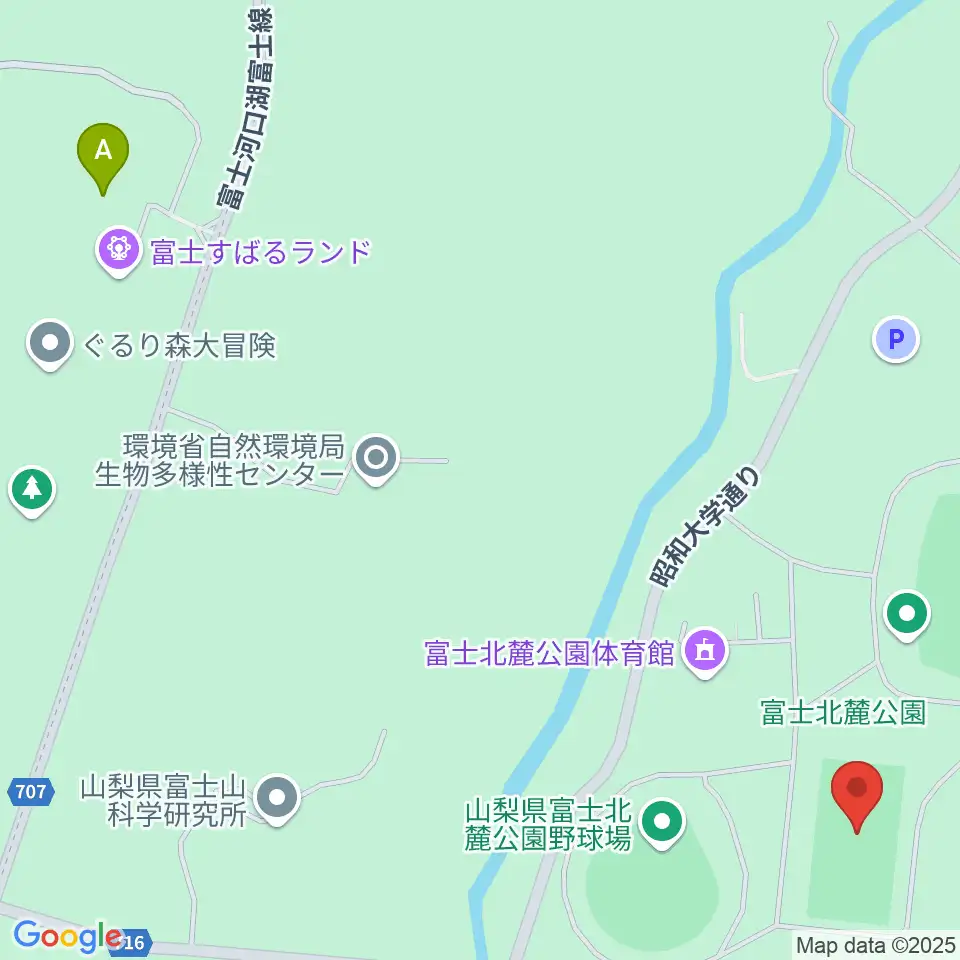 富士北麓公園球技場周辺のカフェ一覧地図