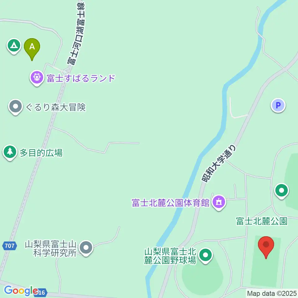 富士北麓公園球技場周辺のカフェ一覧地図