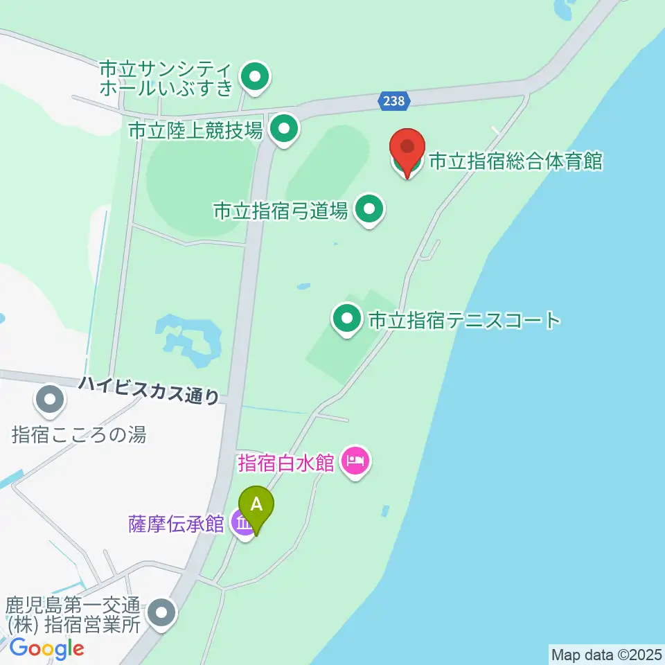 指宿総合体育館周辺のカフェ一覧地図