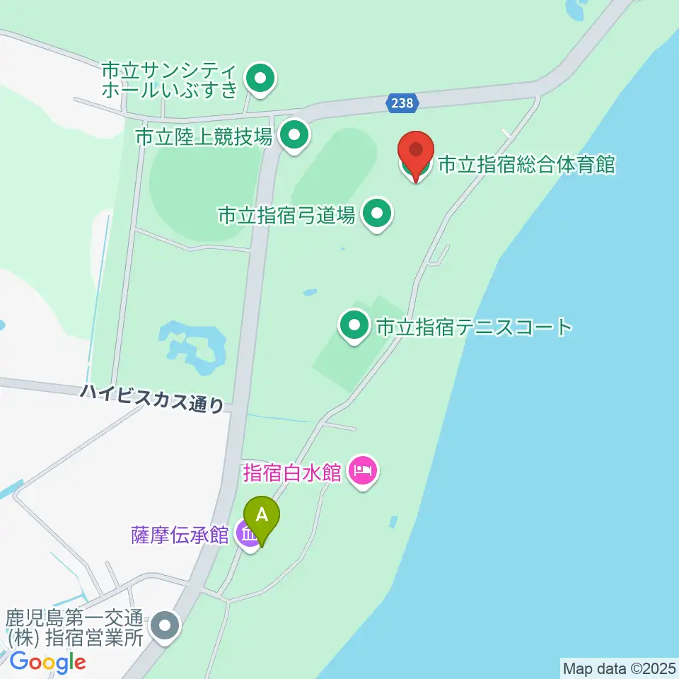 指宿総合体育館周辺のカフェ一覧地図