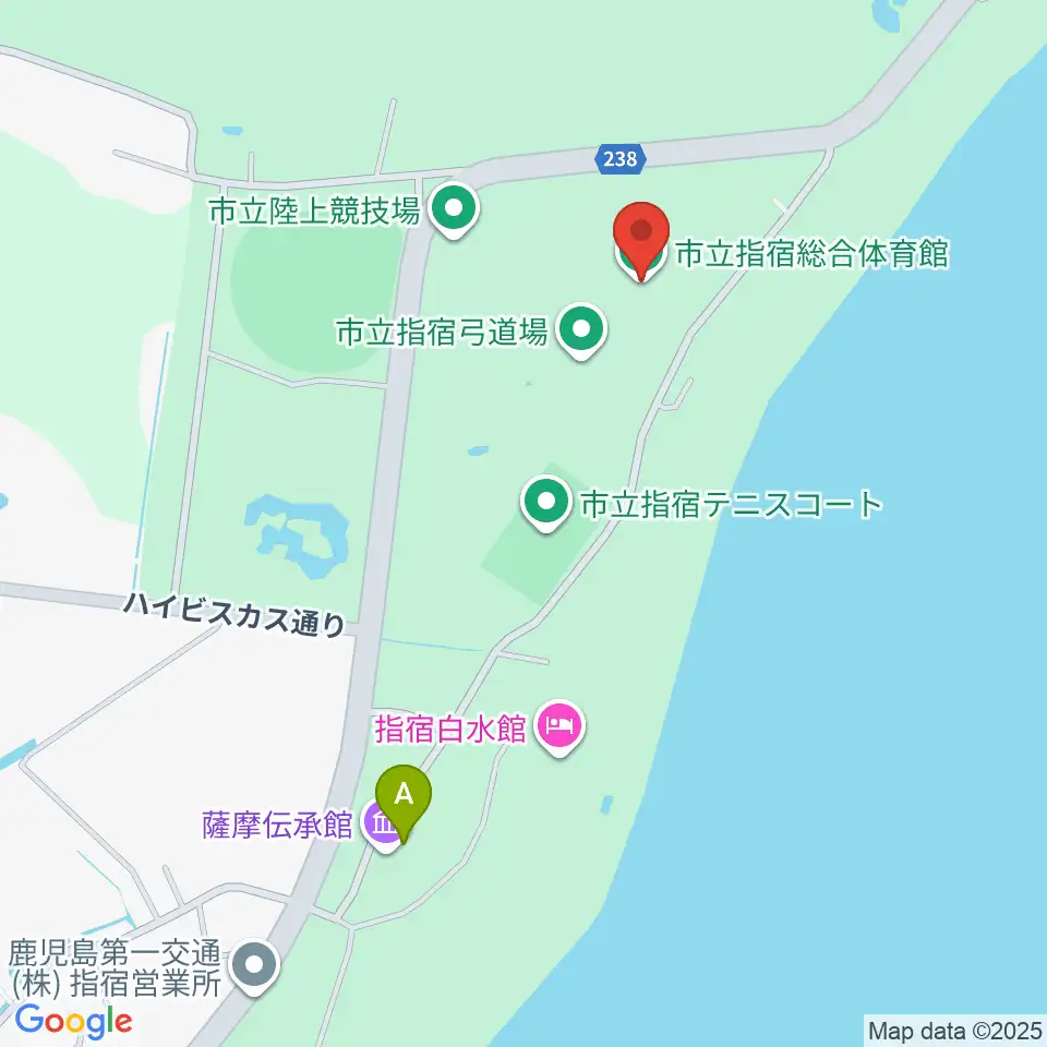 指宿総合体育館周辺のカフェ一覧地図
