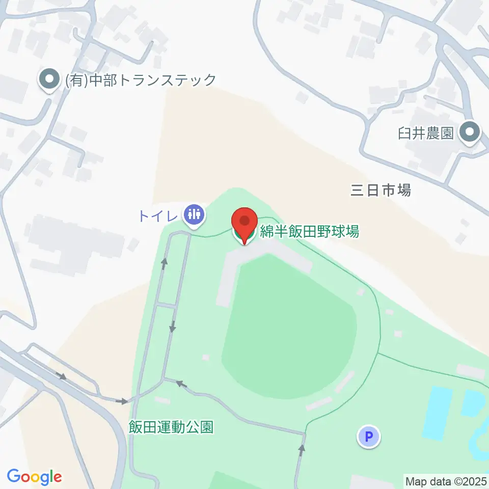 綿半飯田野球場周辺のカフェ一覧地図