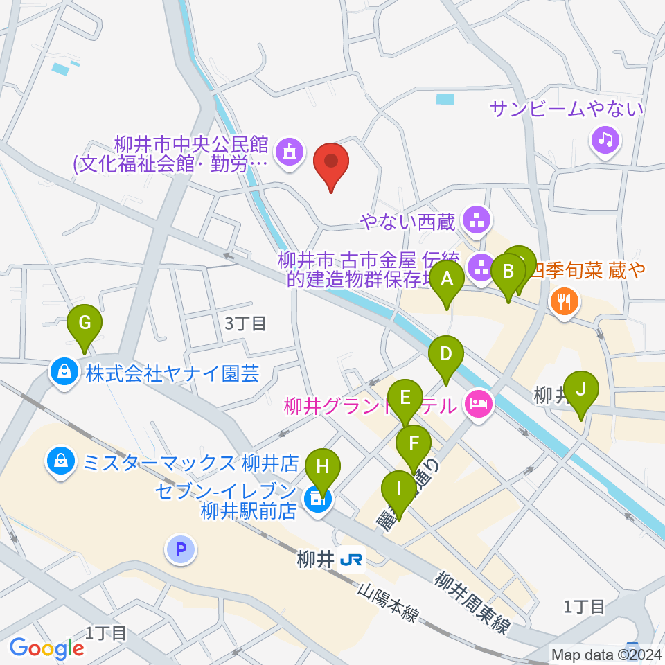 バタフライアリーナ周辺のカフェ一覧地図