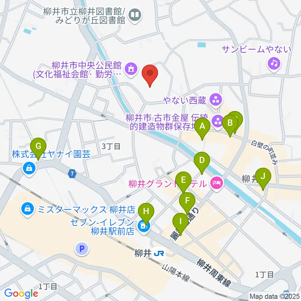 バタフライアリーナ周辺のカフェ一覧地図
