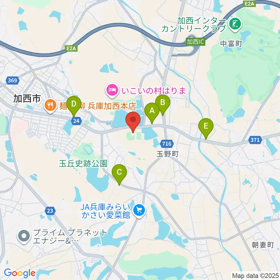 アラジンスタジアム周辺のカフェ一覧地図