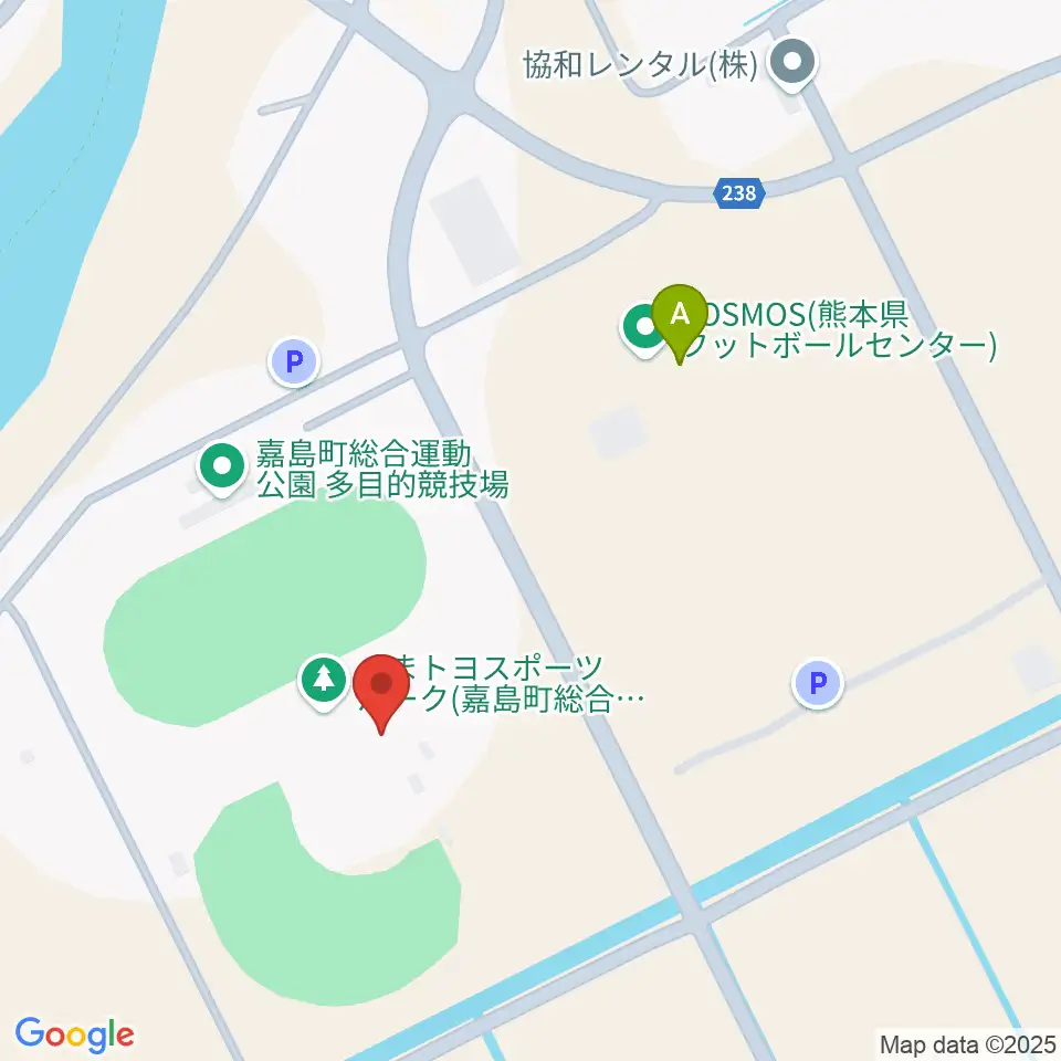 くまトヨスポーツパーク野球場周辺のカフェ一覧地図