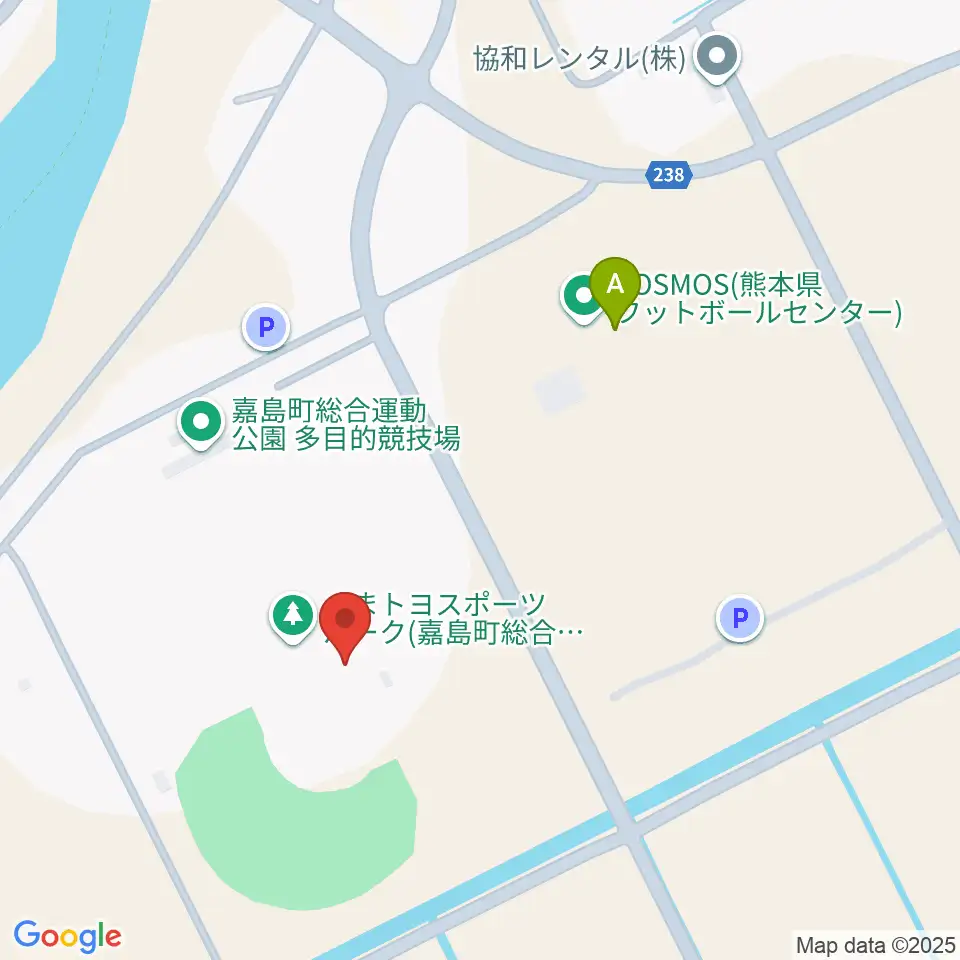 くまトヨスポーツパーク野球場周辺のカフェ一覧地図