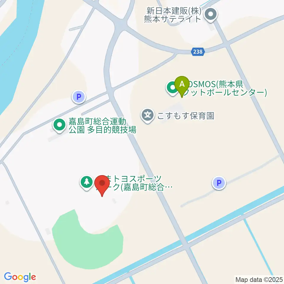 くまトヨスポーツパーク野球場周辺のカフェ一覧地図