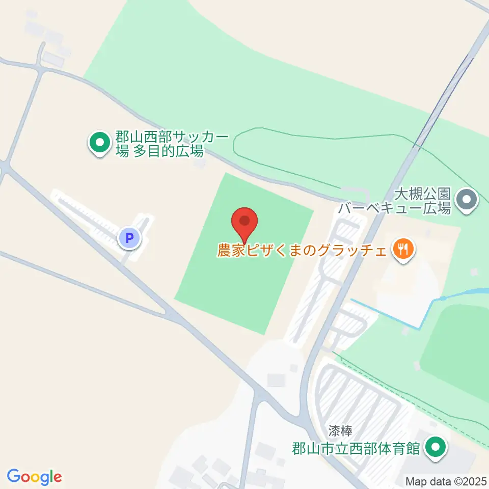 仙台大学サッカーフィールド郡山周辺のカフェ一覧地図
