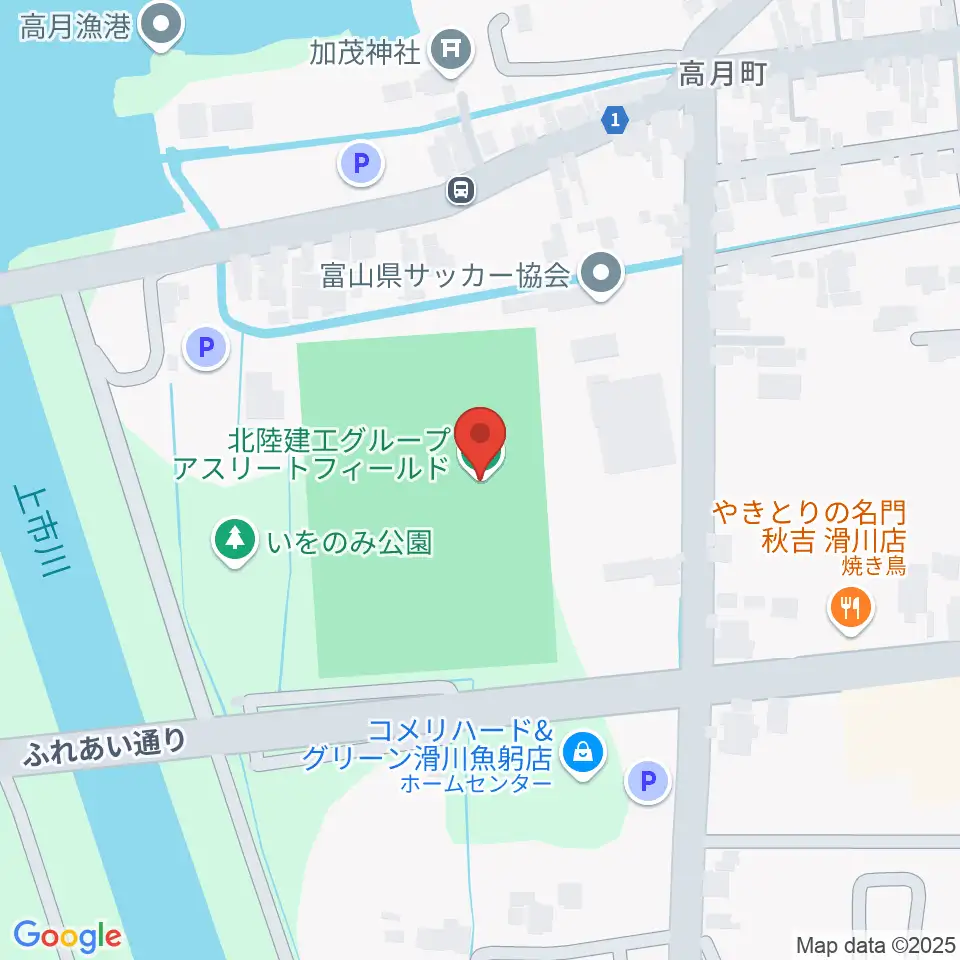 北陸建工グループ アスリートフィールド周辺のカフェ一覧地図