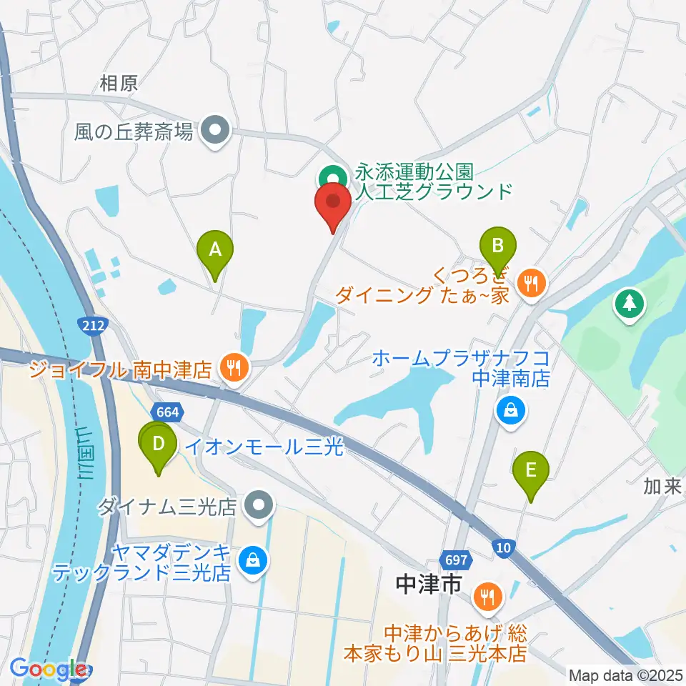 ディーアクトスポーツパーク永添周辺のカフェ一覧地図
