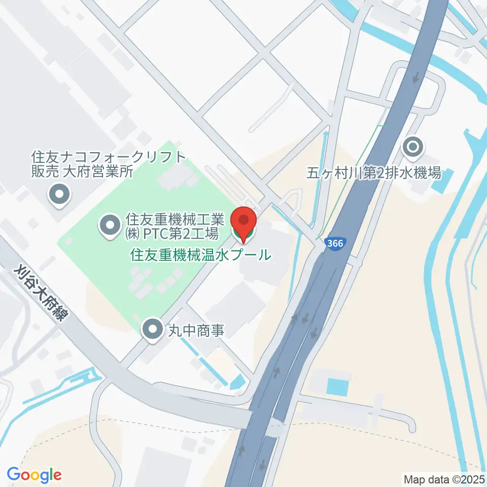 住友重機械温水プール周辺のカフェ一覧地図