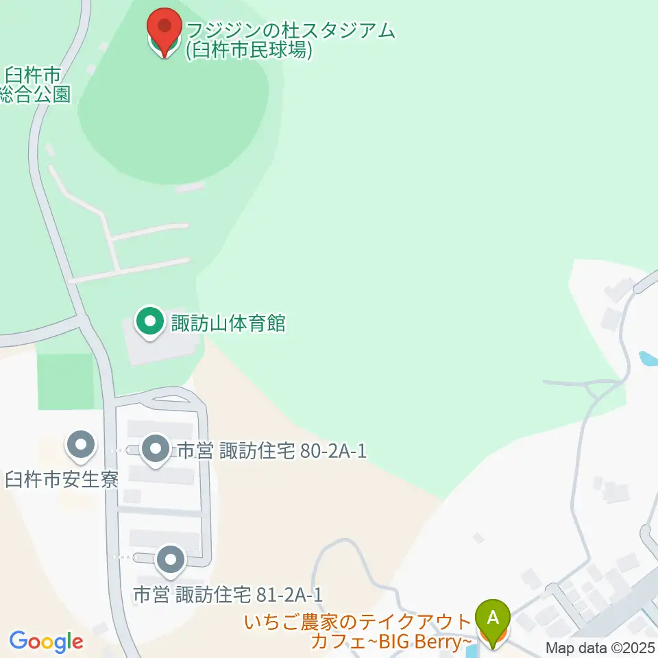 フジジンの杜スタジアム周辺のカフェ一覧地図