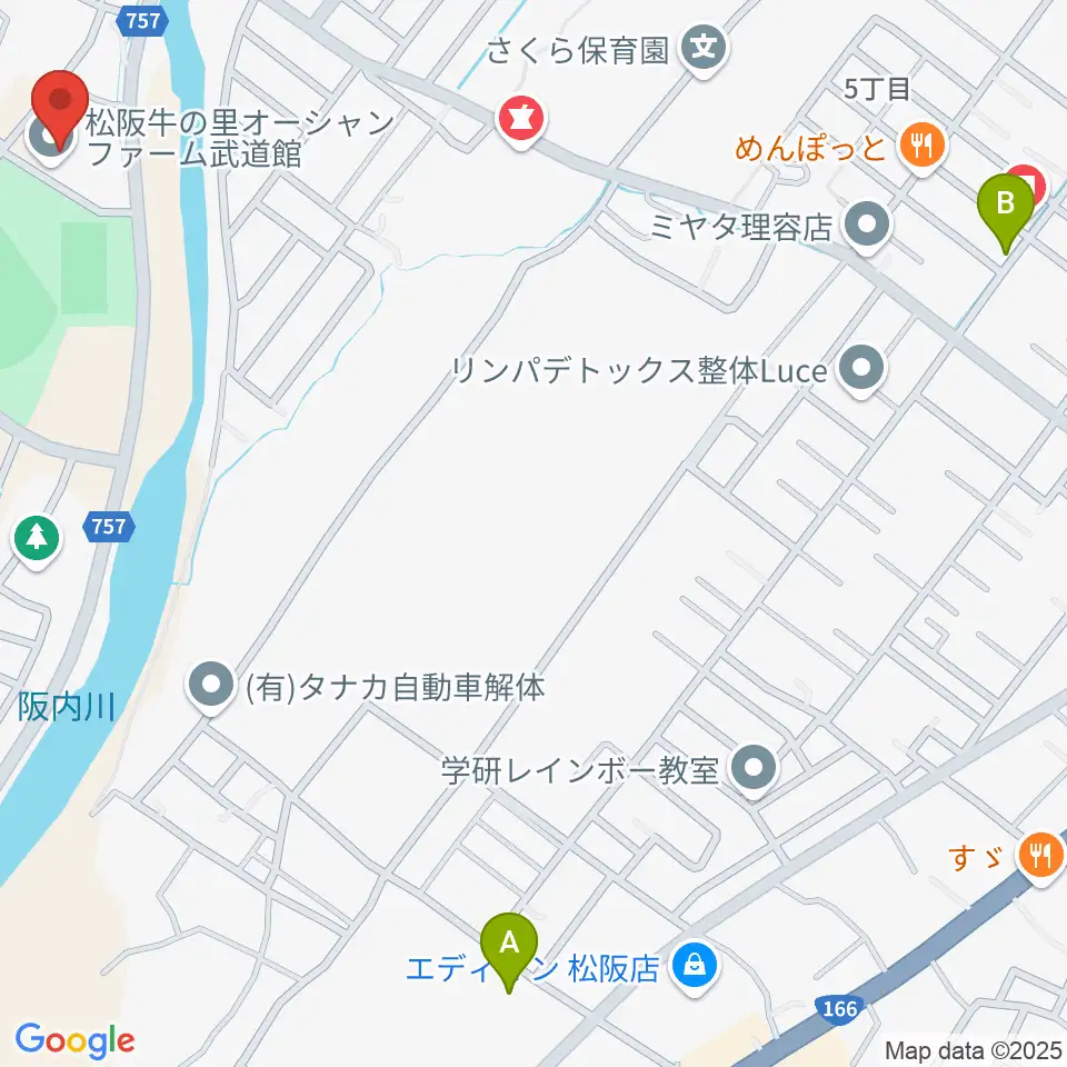 松阪牛の里オーシャンファーム武道館周辺のカフェ一覧地図