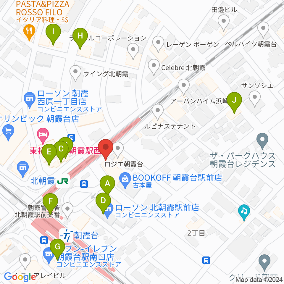 サウンドスタジオ アベル周辺のカフェ一覧地図