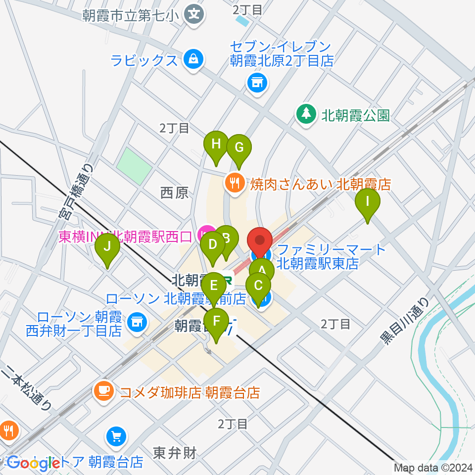 サウンドスタジオ アベル周辺のカフェ一覧地図