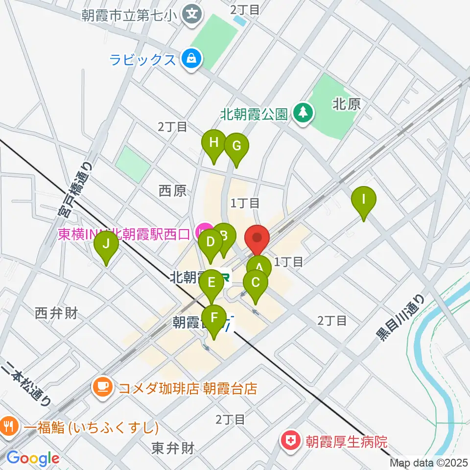 サウンドスタジオ アベル周辺のカフェ一覧地図