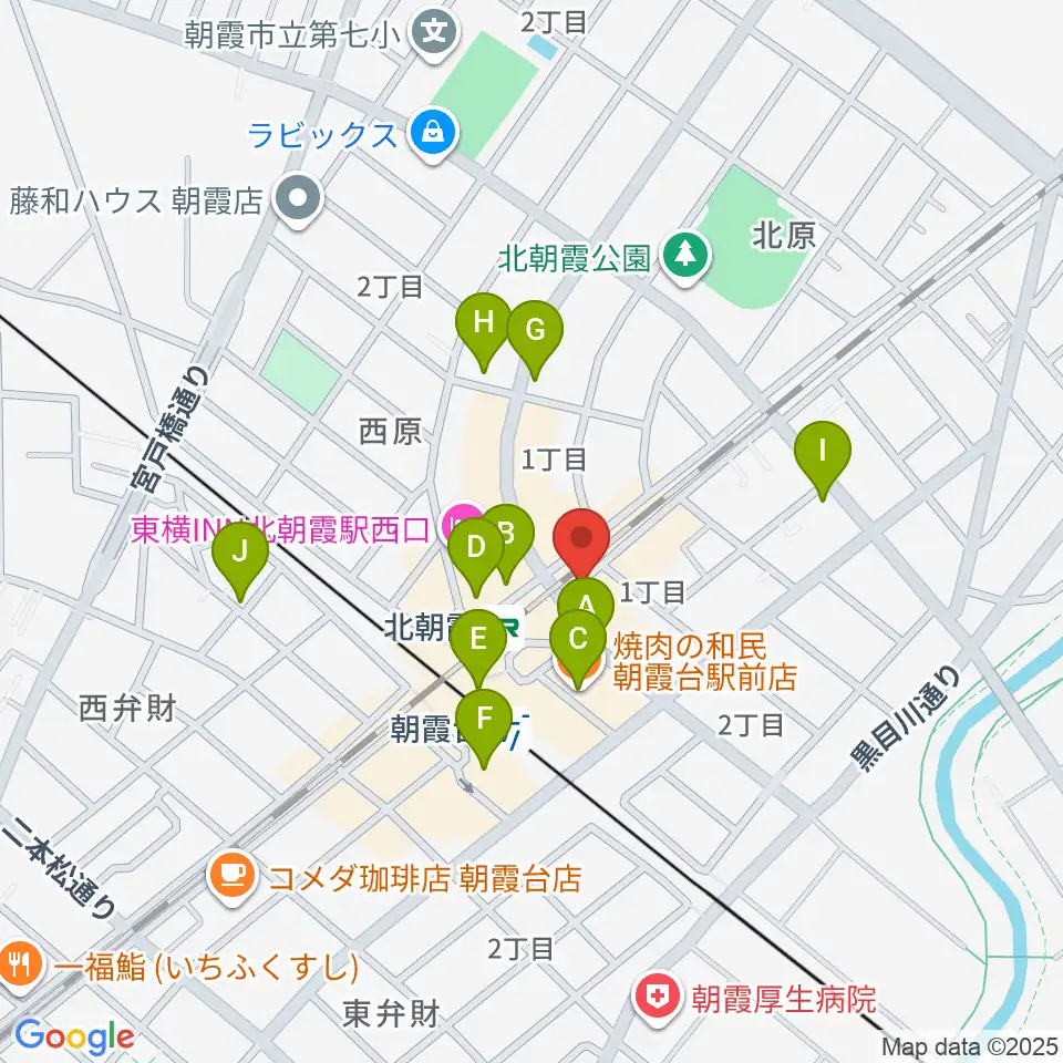サウンドスタジオ アベル周辺のカフェ一覧地図