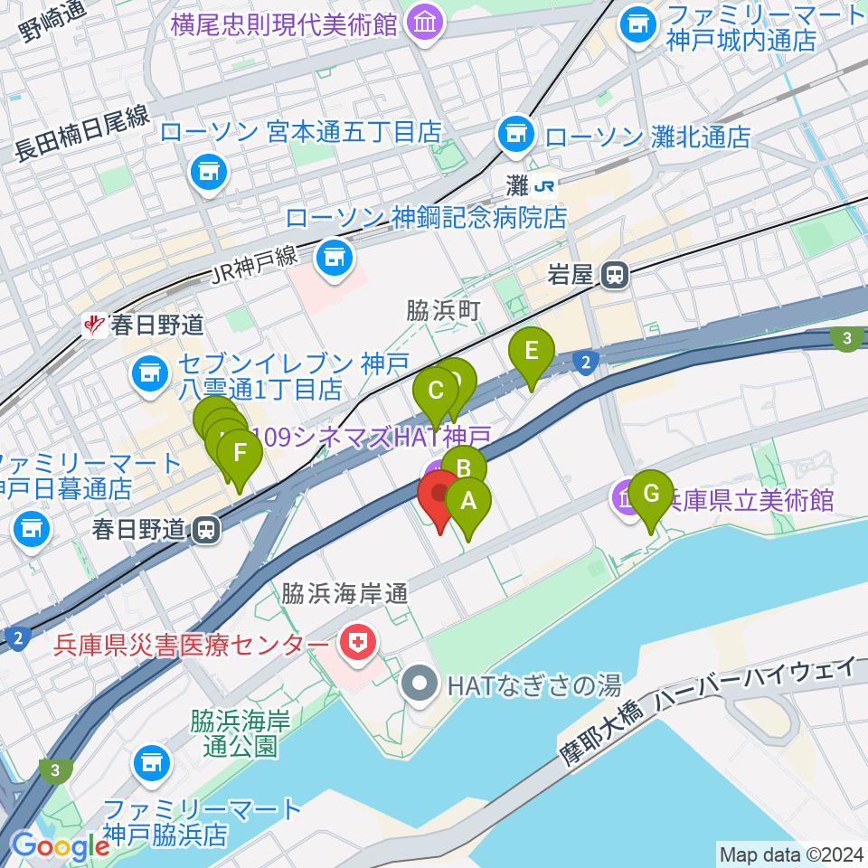 Sysmex Kobe Ice Campus周辺のカフェ一覧地図