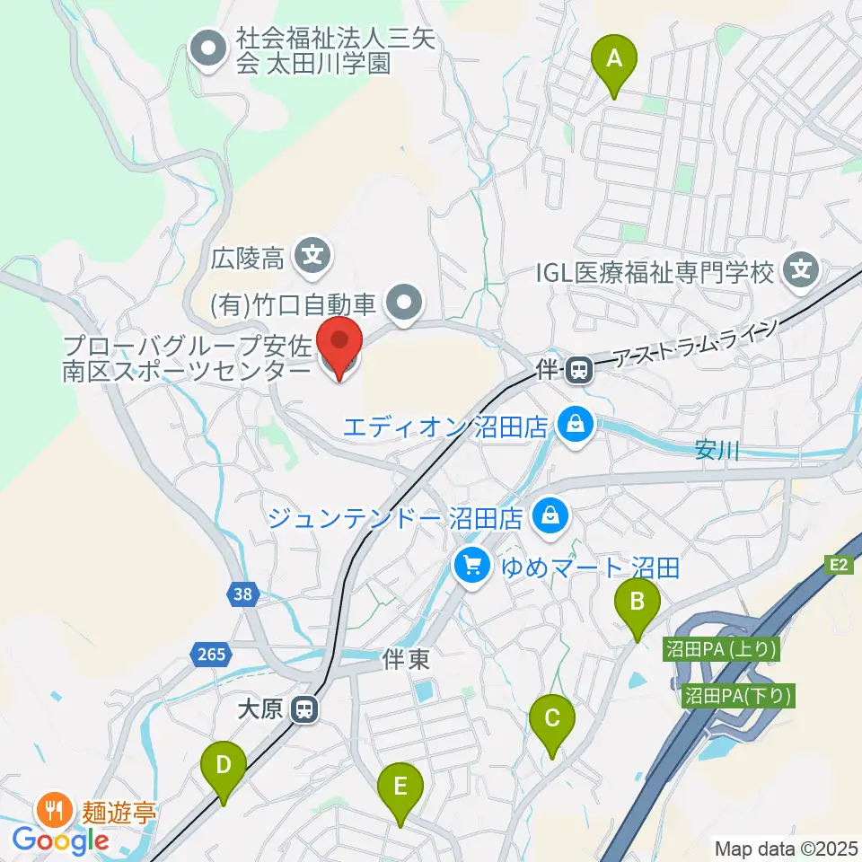 プローバグループ安佐南区スポーツセンター周辺のカフェ一覧地図