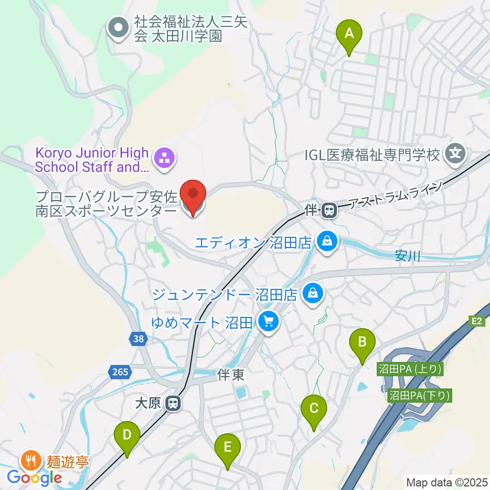 プローバグループ安佐南区スポーツセンター周辺のカフェ一覧地図